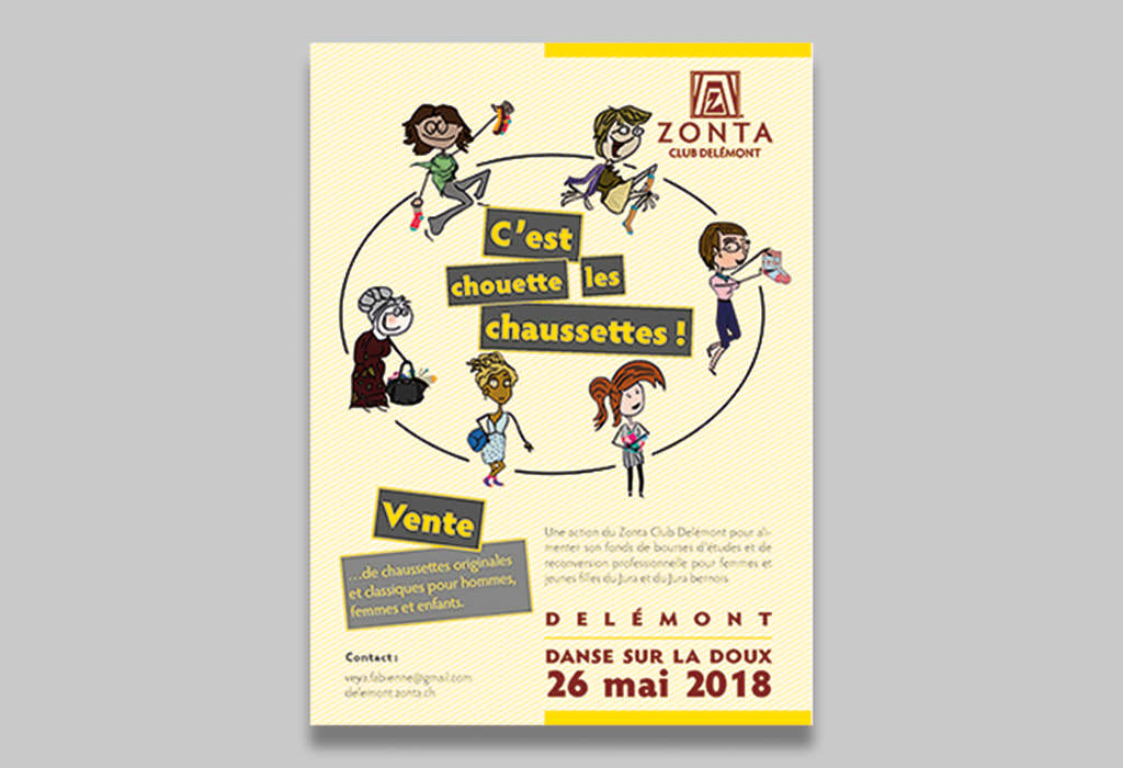 Affichette du Zonta Club Delémont